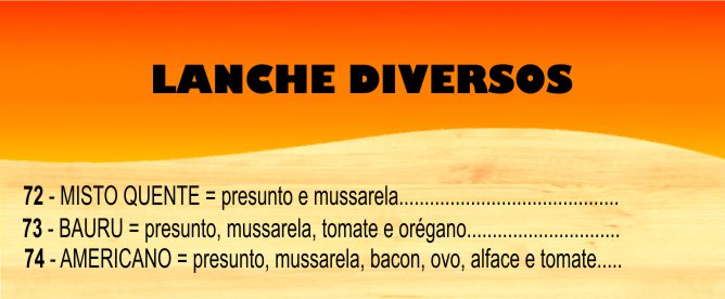 Lanches Diversos Cabornas